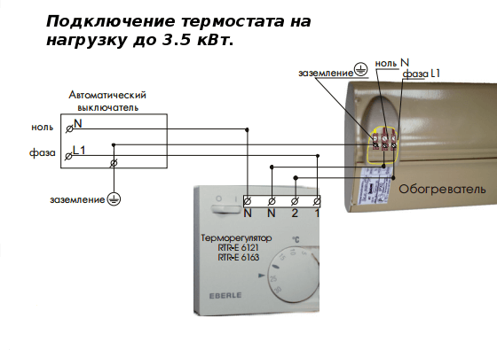 Подключение инфракрасного обогревателя через терморегулятор Подключение термореле HeatProf.ru