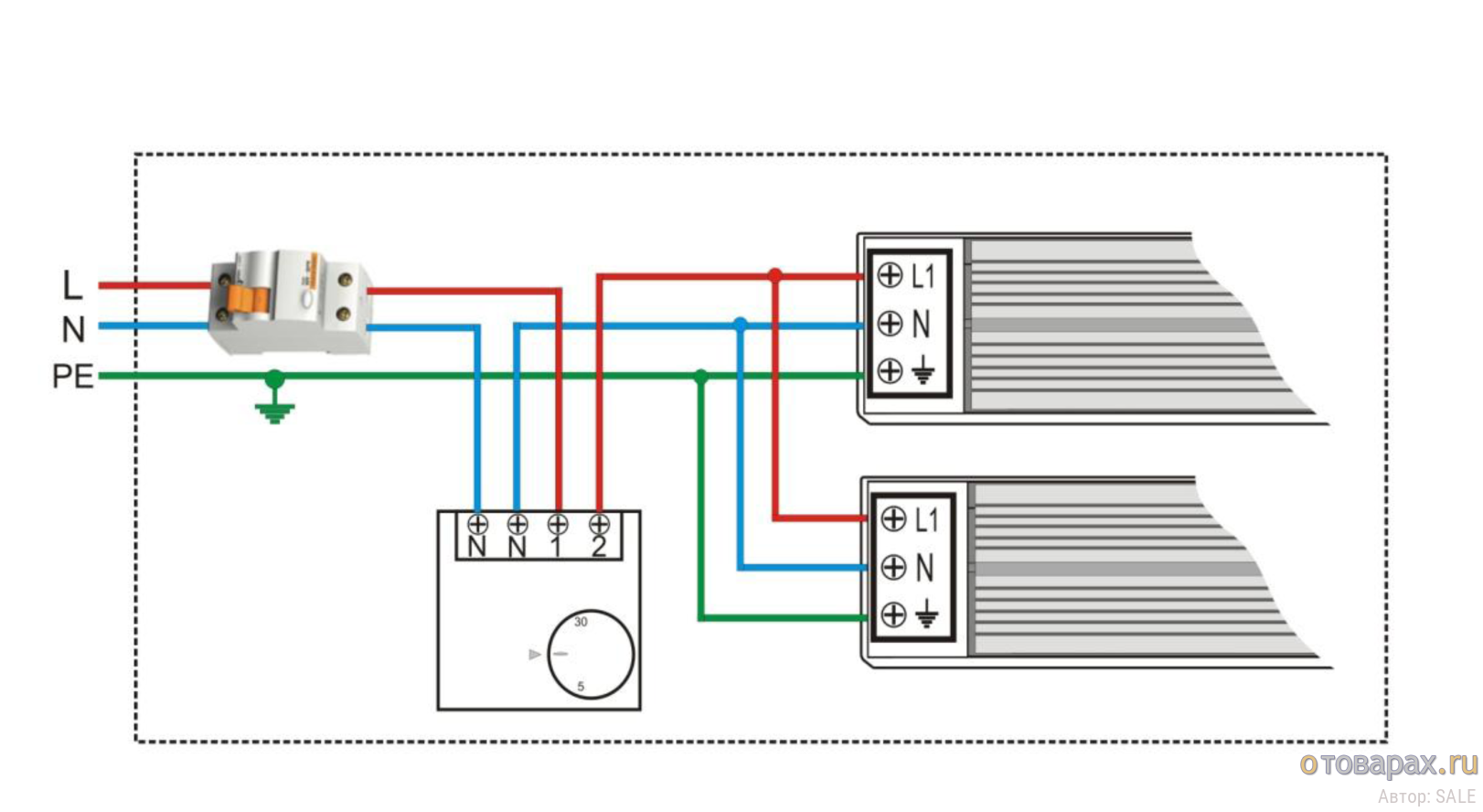 Подключение инфракрасного обогревателя через терморегулятор ballu Cхемы подключения инфракрасного обогревателя через терморегулятор. Как подключит