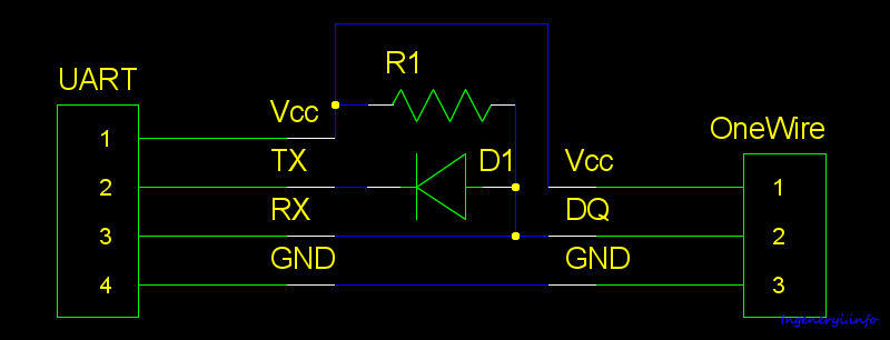 Подключение интерфейса 1 wire Простейшая схема интерфейса 1-Wire - UART " Портал инженера
