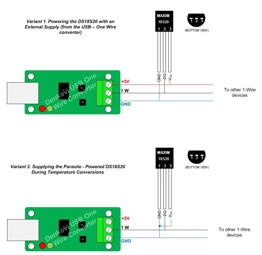 Подключение интерфейса 1 wire USB to 1-Wire interface card with FT232RL & DS2480B chipset + DS18S20 sensor eBa