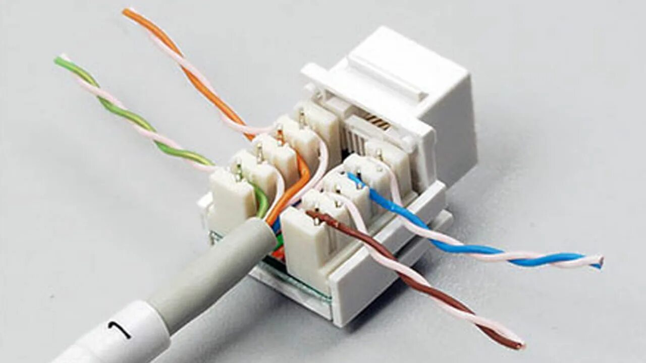 Подключение интернет розетки cat 5e по цветам Установка розетки интернет - Мир Холода