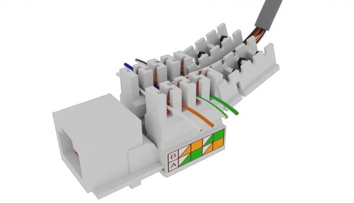 Подключение интернет розетки cat 5e по цветам Как подключить интернет-розетку Кабельная компания МКС