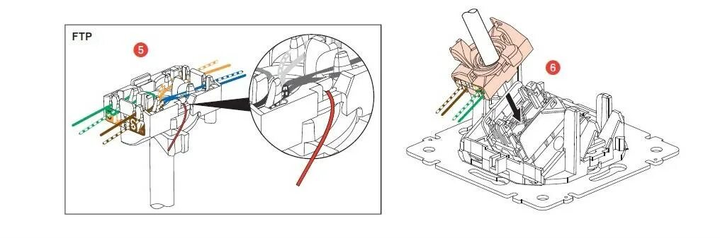 Подключение интернет розетки legrand Распиновка rj45 розетки легранд