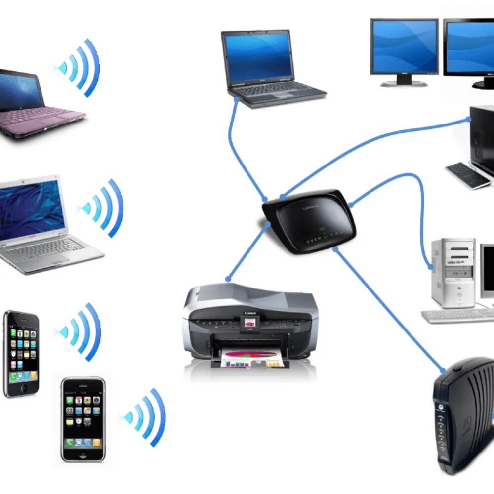 Подключение интернета нескольким компьютерам We provide wifi services and IT support Home Villa house Office shop mall school