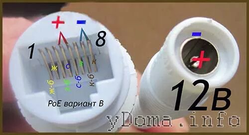 Подключение ip камеры распиновка Схема обжимки rj 45 HeatProf.ru