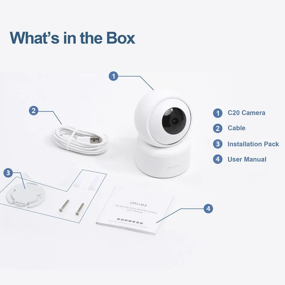 Подключение ip камеры xiaomi IP-камера IMILAB Home Security Camera С20 (CMSXJ36A) - купить в интернет-магазин