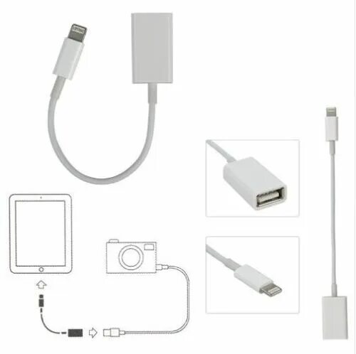 Подключение iphone через usb Cables Adaptador OTG a USB Femenino smartphone tableta apple iphone eBay