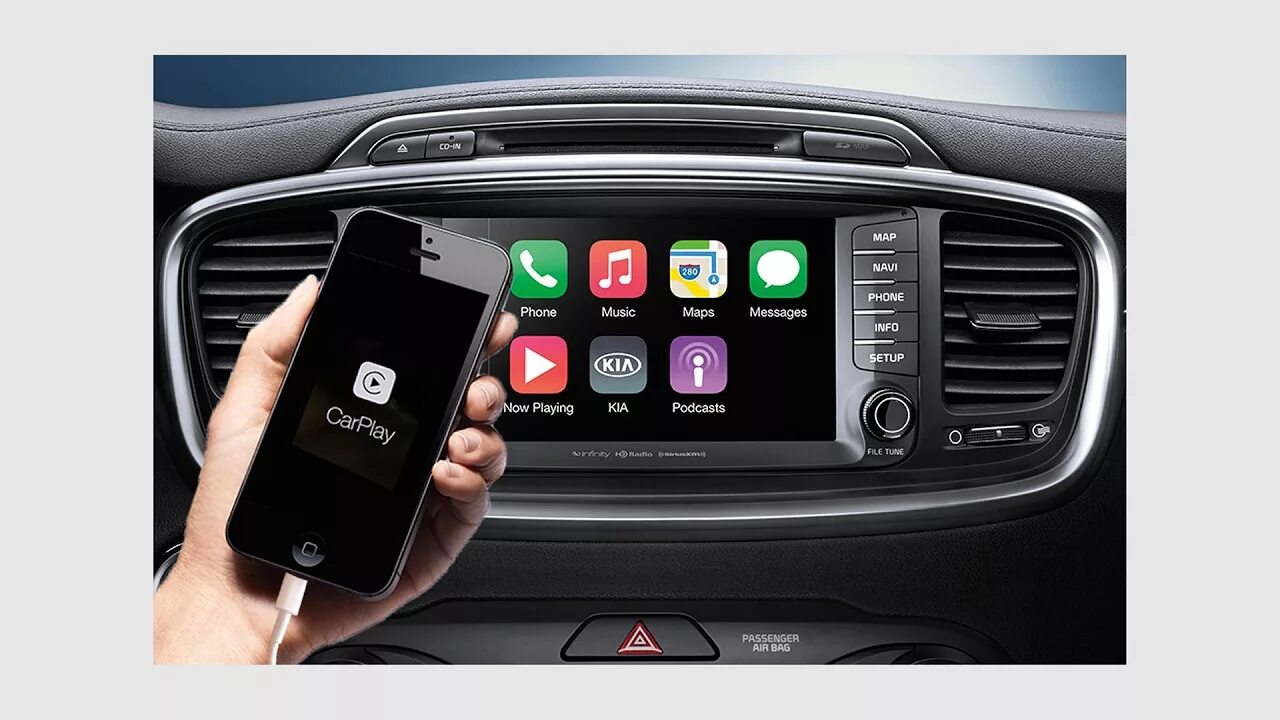 Подключение iphone к магнитоле Apple CarPlay - YouTube