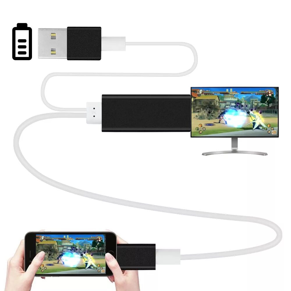 Подключение iphone к телевизору Hdmi cable đối với lightning hdtv tv hd1080p hdmi cable adapter đối với apple ip