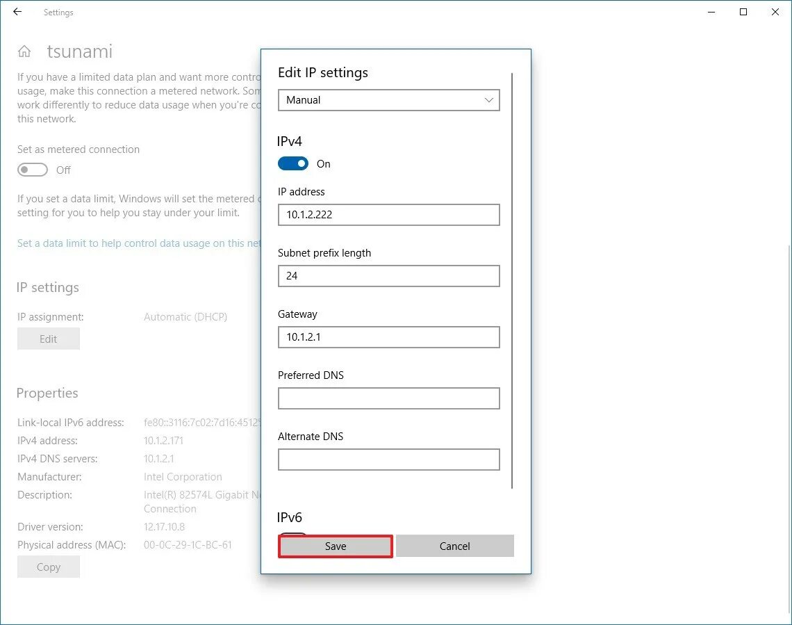 Подключение ipv6 windows 10 Address copied