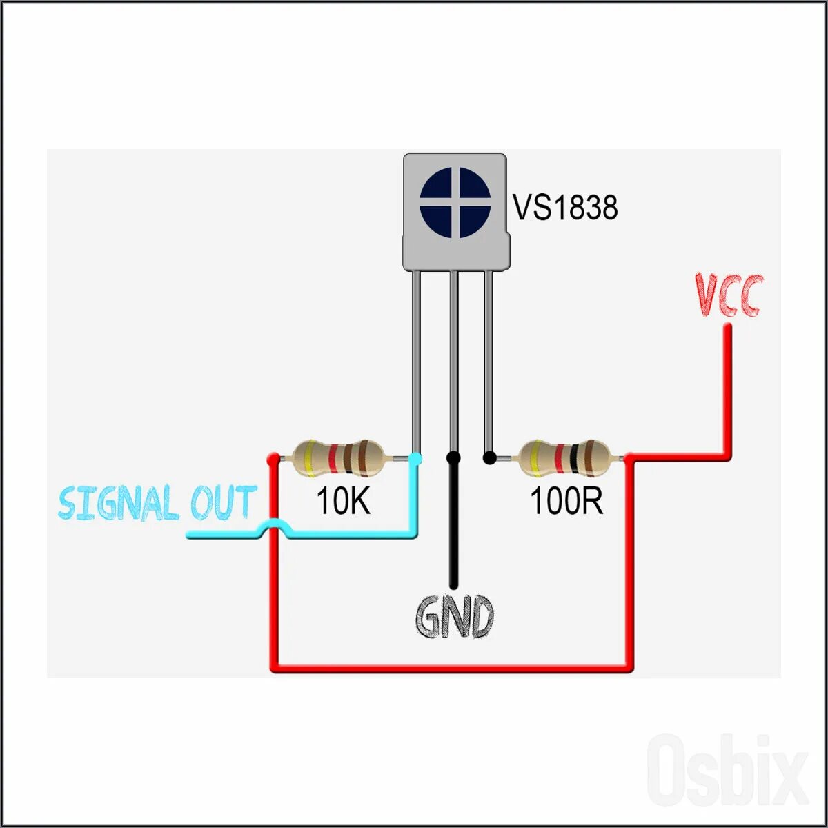Подключение ir датчика Универсальный ИК приемник TL1838(VS1838B), инфракрасный приемный модуль - купить