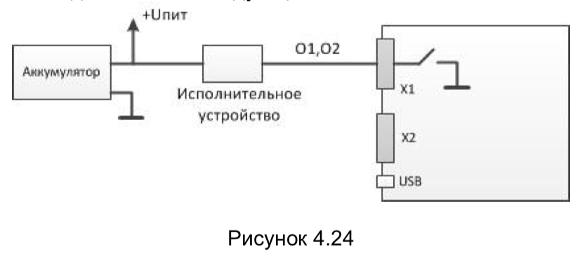 Подключение исполнительных устройств Устройство вызова экстренных оперативных служб с функцией аппаратуры спутниковой