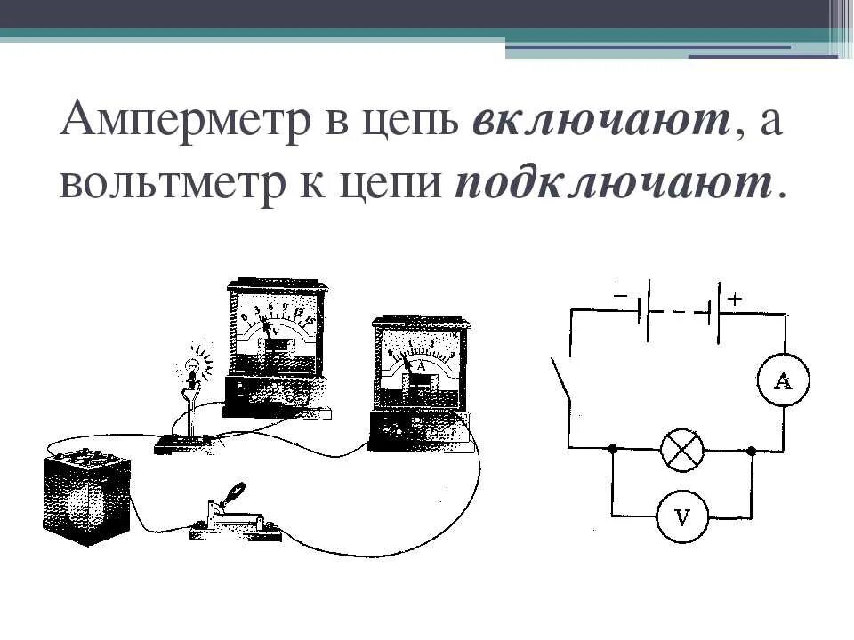 Подключение измерительных приборов к электрическим цепям Как подключается в цепь