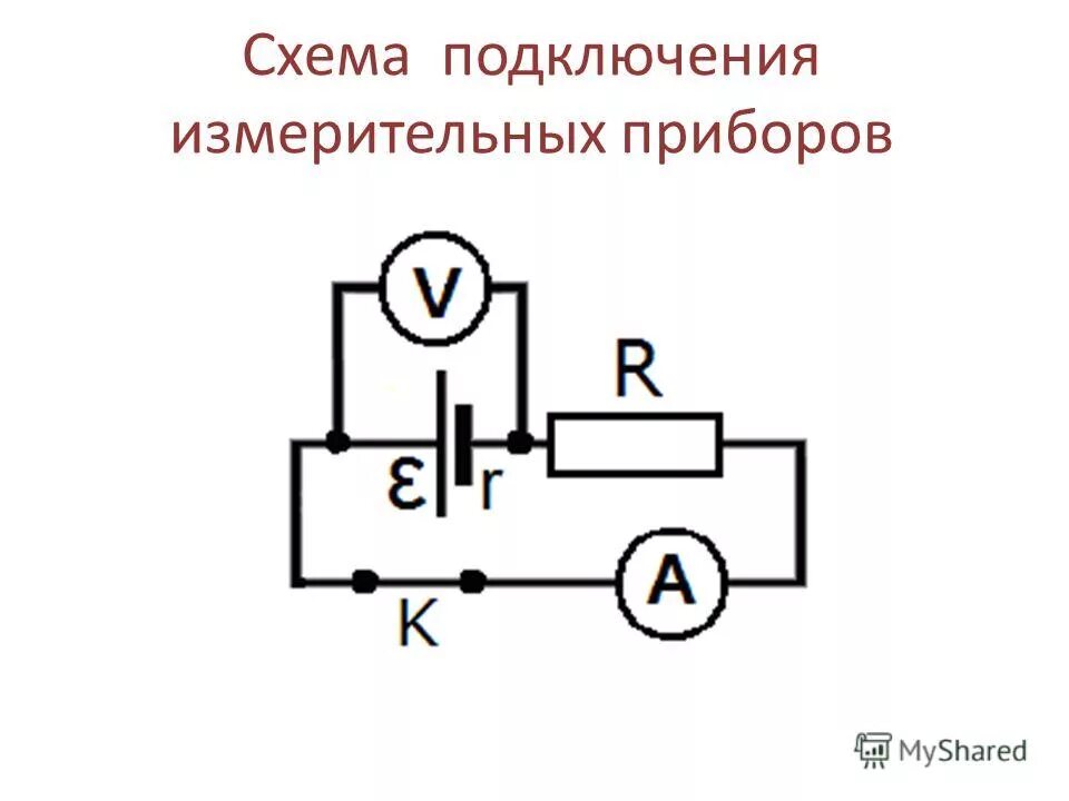 Подключение измерительных устройств Схема подключения измерительных приборов