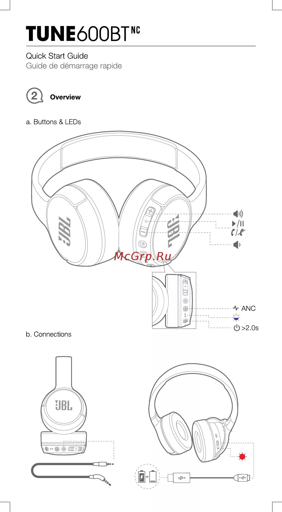 Подключение jbl наушников к телефону JBL T600BTNC Black Руководство по эксплуатации онлайн 3/24 436795