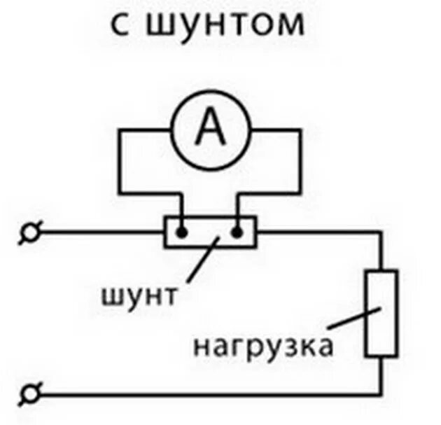 Подключение к амперметру шунта сопротивлением 10 Амперметр шунт схема