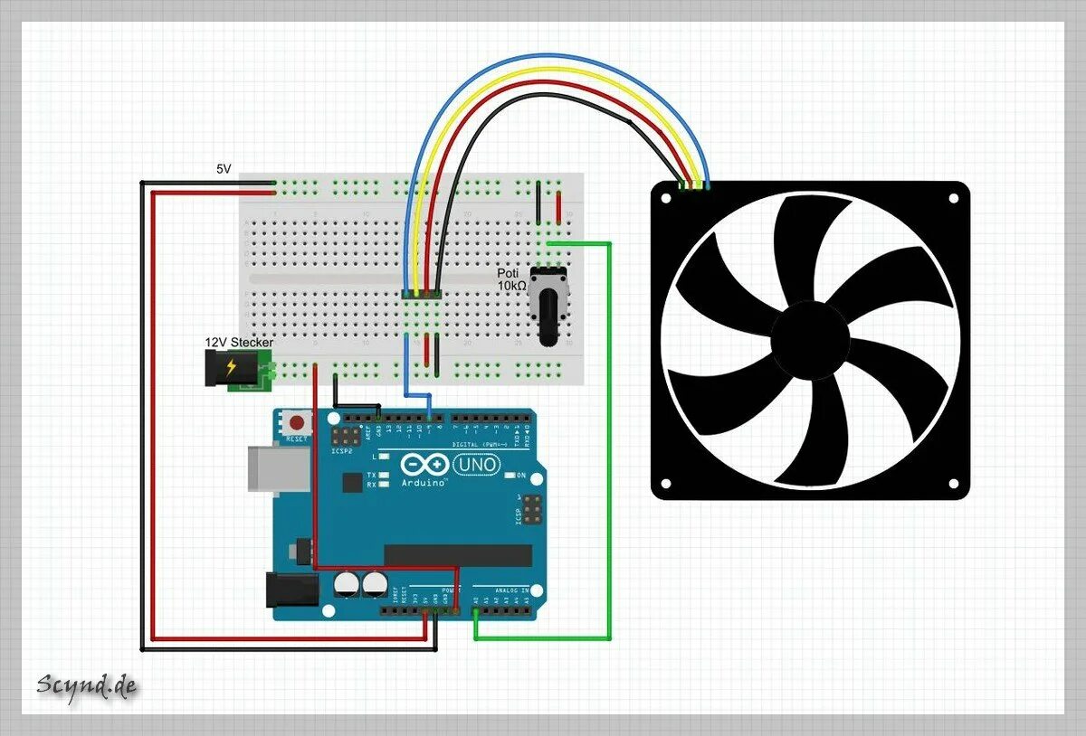 Подключение к arduino вентилятора c датчиком температуры Управление скоростью кулера