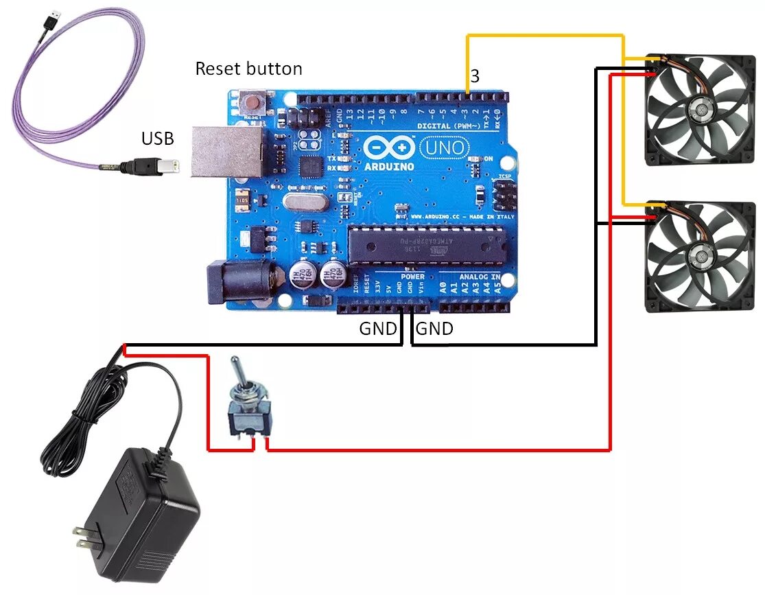 Подключение к arduino вентилятора c датчиком температуры arduino uno - PWM fans causing temp sensor erroneus values (interference?) - Ard