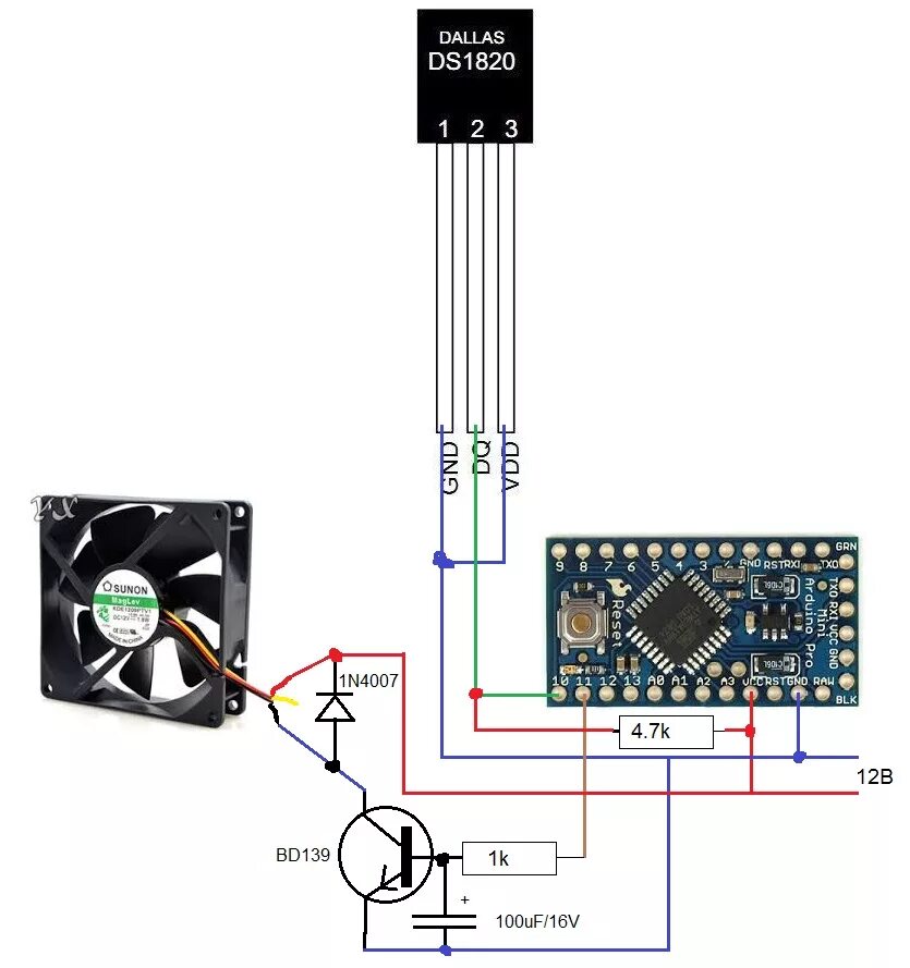 Подключение к arduino вентилятора c датчиком температуры Как управлять вентиляторами компьютера - Техноблог Telos