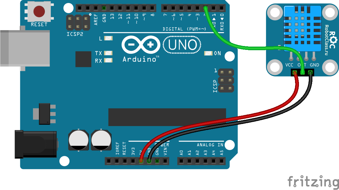 Подключение к arduino вентилятора c датчиком температуры Датчик влажности и температуры DHT11 Класс робототехники