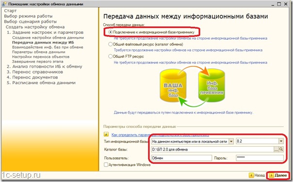 Подключение к базе через com 1с Настройка двухстороннего обмена данными между конфигурациями "Управление торговл