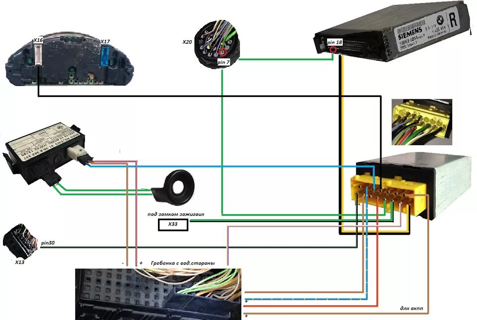 Подключение к блоку авто Три веселых буквы…или подключение EWS II - BMW 3 series (E36), 2 л, 1996 года эл