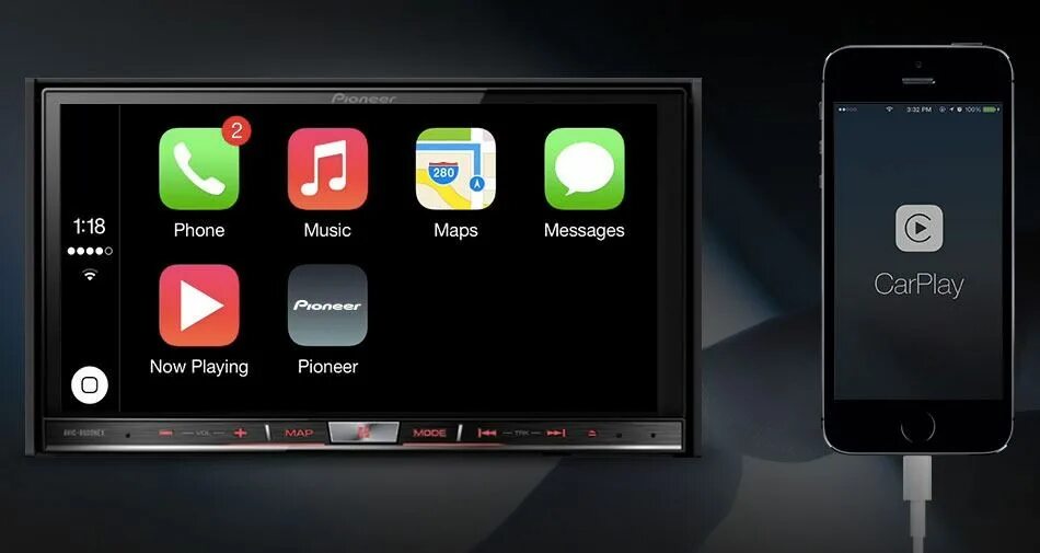 Подключение к carplay без провода Apple CarPlay for Pioneer In-Car Systems