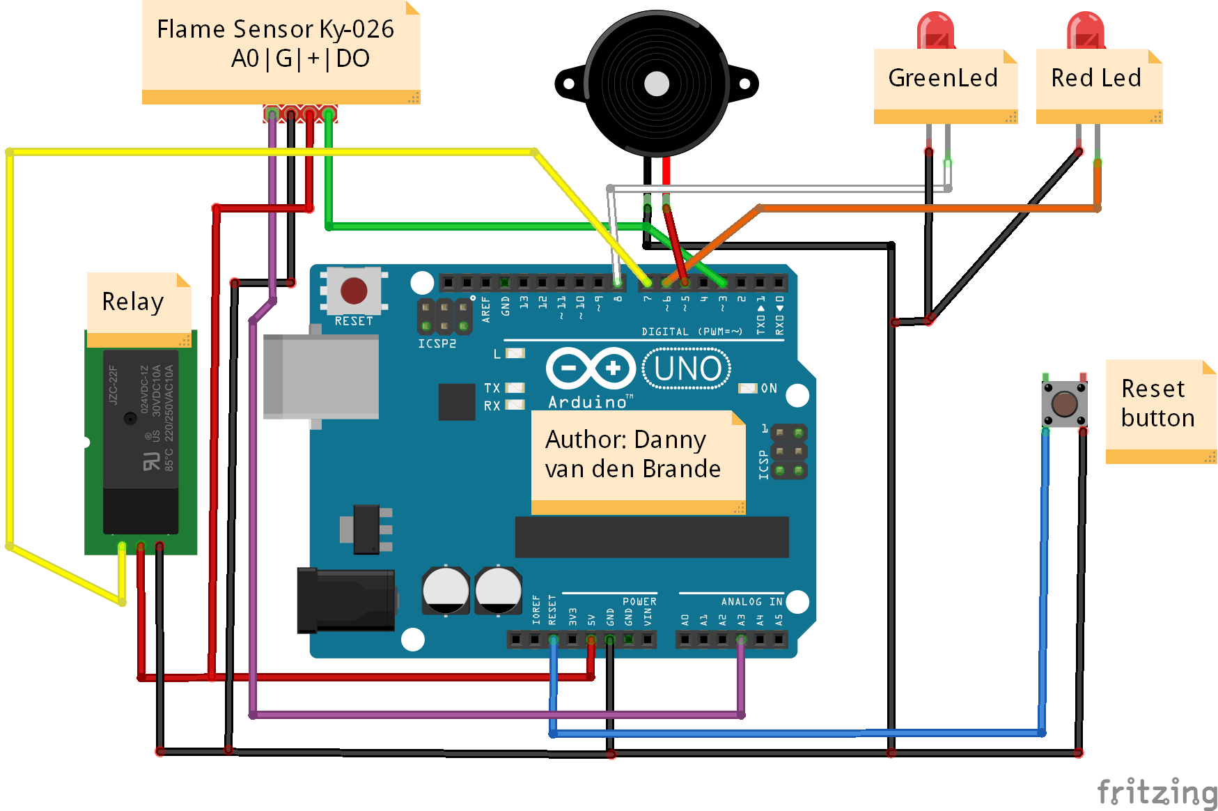 Подключение к датчику пламени к ардуино DIY Flame Sensor Alarm Using KY-026 - Arduino Project Hub