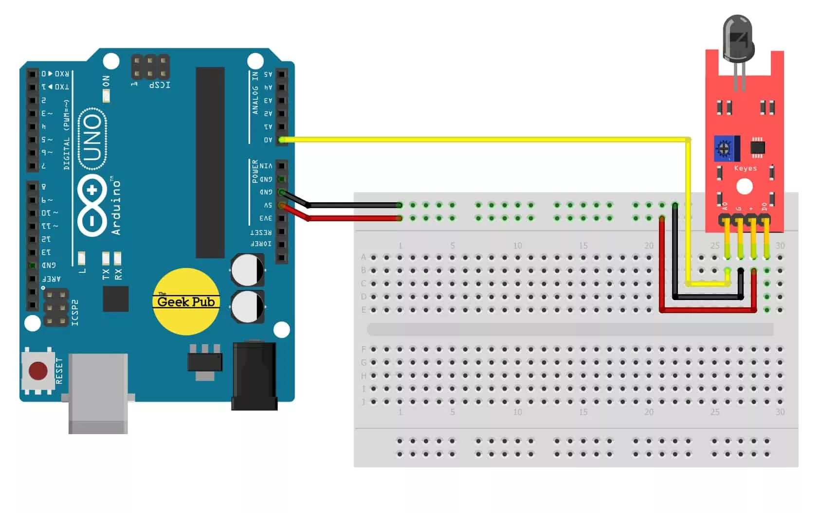 Подключение к датчику пламени к ардуино Ir Flame Sensor Circuit Diagram