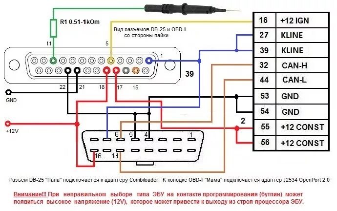 Подключение к эбу 4 и завис ChipTuner Forum - Программирование ME17.9.7, ВАЗ модулем BSL TC17xx J2534