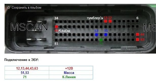 Программирование ЭБУ прошивкой от Ледакола I204MD53 - Lada 2114, 1,5 л, 2005 год