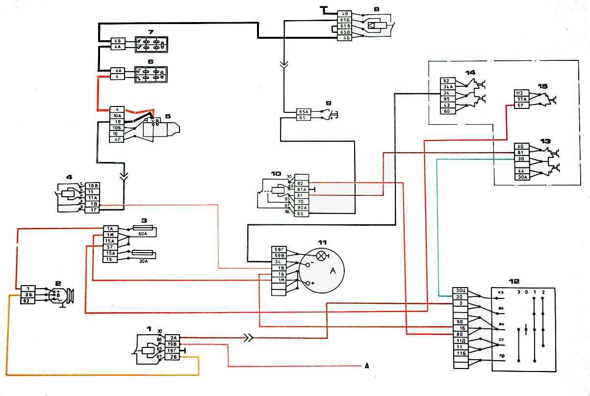 Подключение к камазу газовому KamAZ power supply system