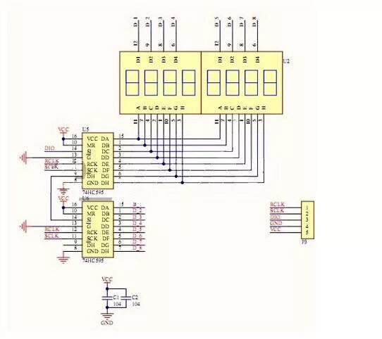 Подключение к компьютеру индикатор 8Bit 8-Digit LED Display Module 74HC595 Red Digital Tube Module 0.36" for Ardu L