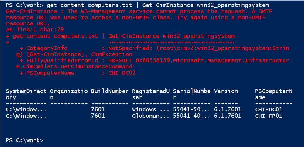 Подключение к компьютеру powershell Get CIMInstance from PowerShell 2.0 * The Lonely Administrator