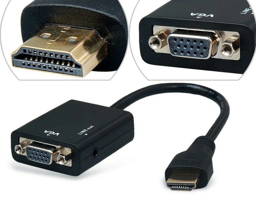 Подключение к компьютеру vga hdmi Кабель адаптер HDMI-VGA 06B - покупайте на Auction.ru по выгодной цене. Лот из -