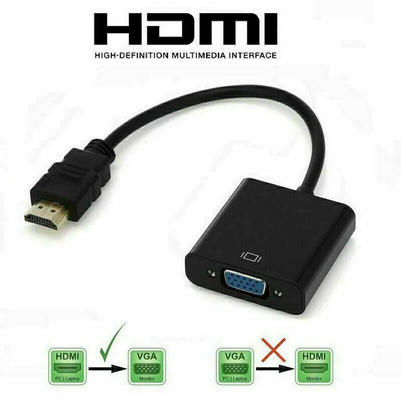 Подключение к компьютеру vga hdmi 200 X 1080P Hdmi мужской к Vga женский видео кабель-преобразователь, переходник 