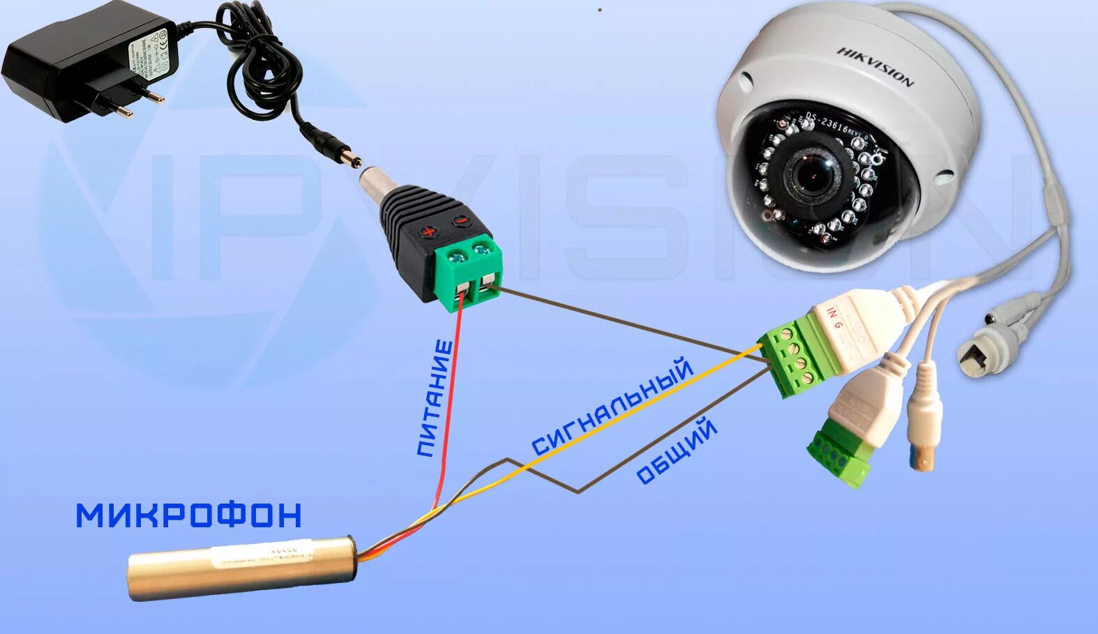 Подключение к любой камере Как подключить микрофон к ip камере Hikvision