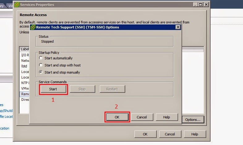 Подключение к машине по ssh SSH в ESXi 5