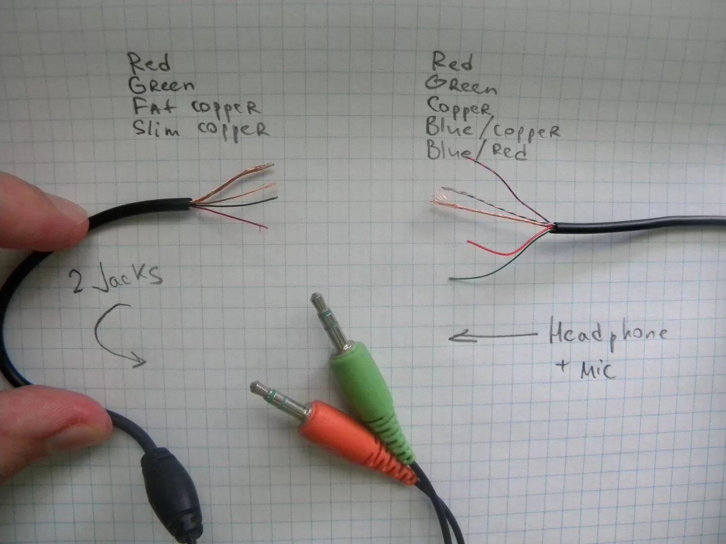 Подключение к наушникам без провода Connect broken headphone+mic wires - Electrical Engineering Stack Exchange