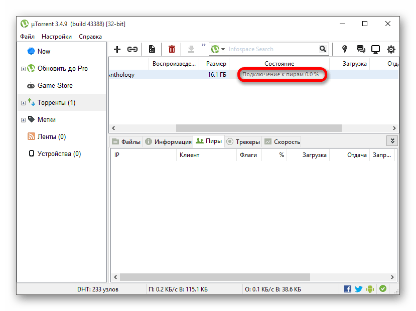 Подключение к пирам бесконечно что делать 2024 Не загружается torrent-файл в клиенте (не запускается). Что делать? поэтапно