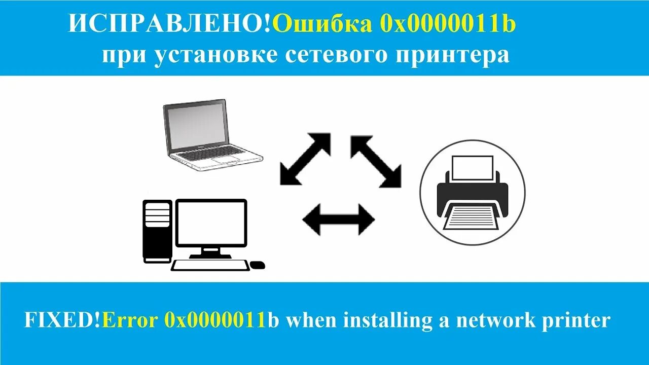 Подключение к принтеру ошибка 0x0000011b windows 7 Ошибка при установке сетевого принтера 0x0000011b - YouTube