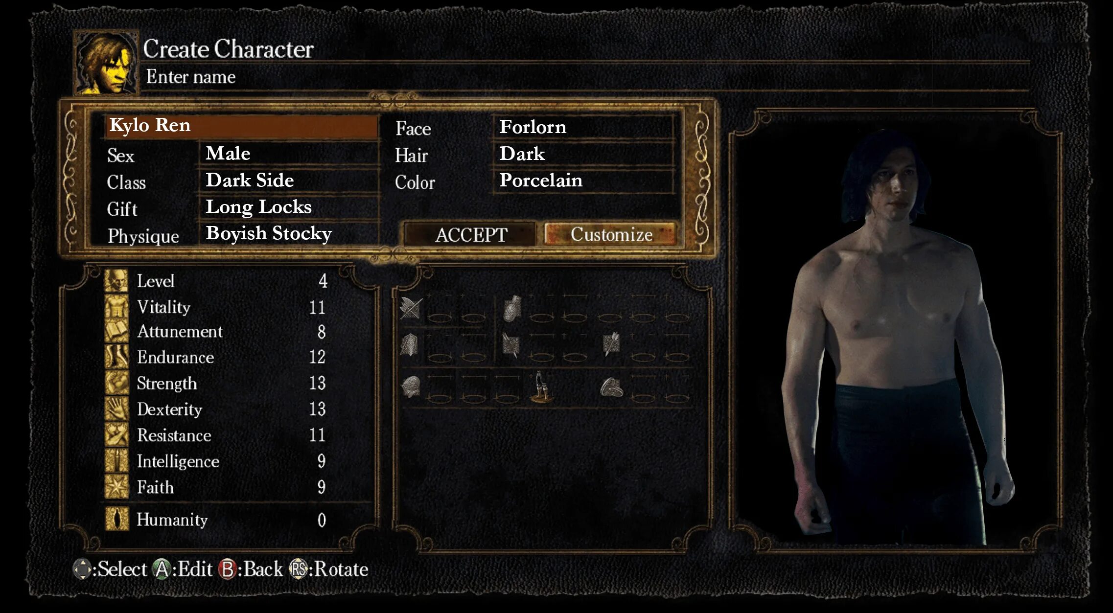 Подключение к серверу dark souls 3 Ds1 Character Creation