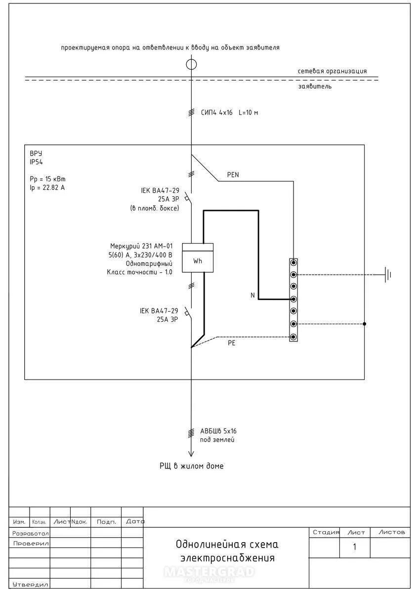 Подключение к сети электроснабжения дома Схема электроснабжения частного дома 380В 15 кВт