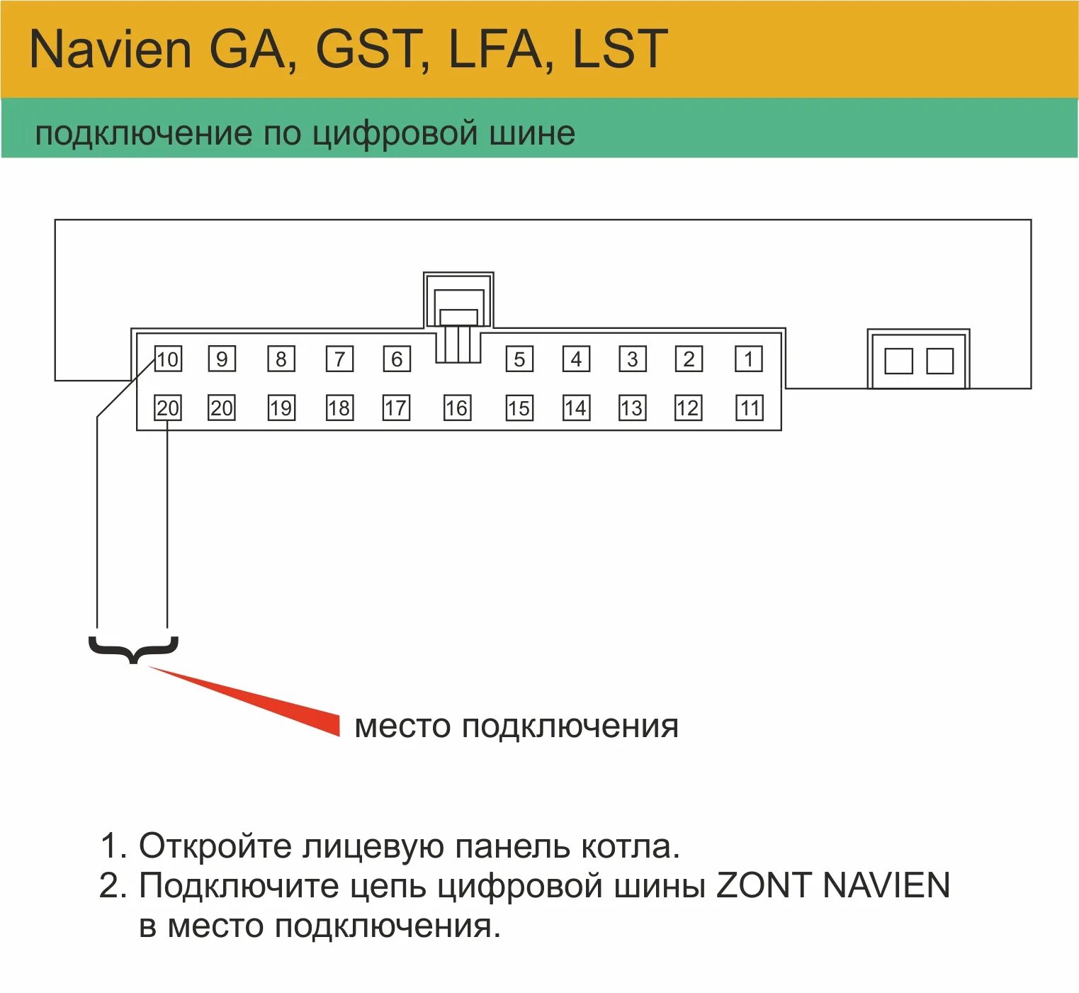 Подключение к шине котла Схемы цифрового подключения оборудования ZONT к котлам отопления - microline