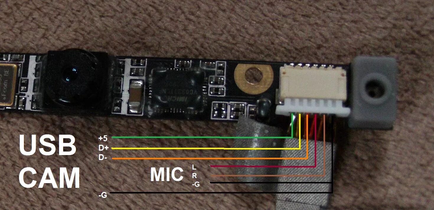 Подключение к смартфону через камеру DV5 webcam pinout - Page 2 - HP Support Community - 360135