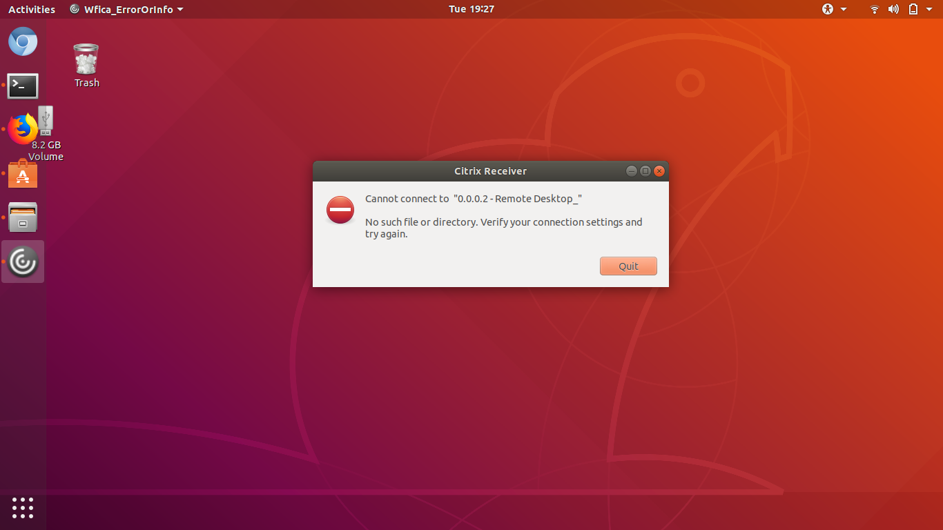 Подключение к удаленному рабочему столу ubuntu "Cannot connect to remote desktop" with Citrix Receiver - Ask Ubuntu