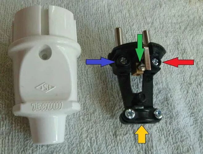 Подключение к вилке три провода Как собрать вилку HeatProf.ru