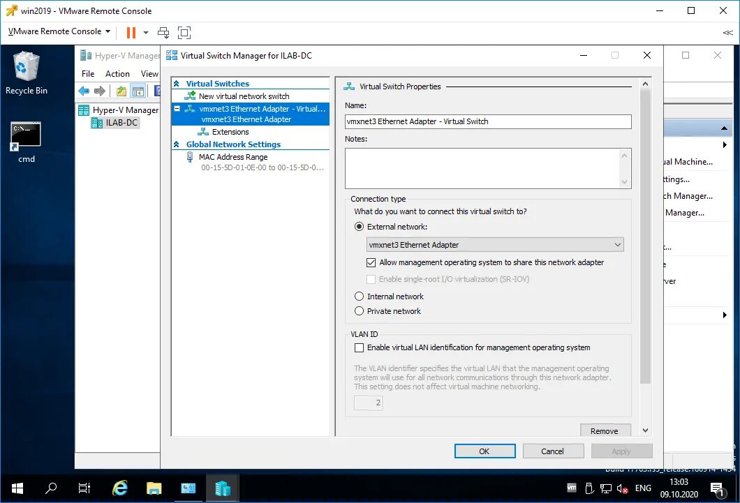 Подключение к виртуальной машине hyper v Hyper-V - настройка виртуального коммутатора Лаборатория сисадмина Дзен
