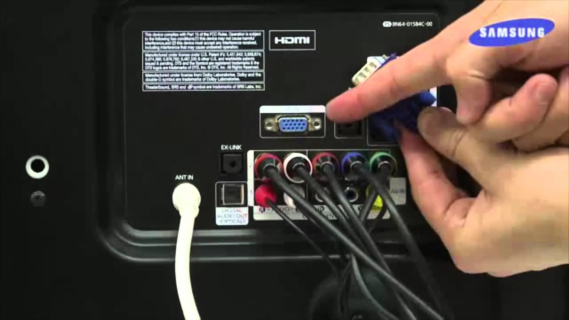 Подключение кабелей к телевизору самсунг How to Tu Amigo Samsung 03 - Conectando un Televisor Plasma Samsung