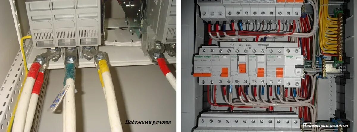 Подключение кабеля 25 мм к автомату Монтаж кабеля в шкафу расценка - Какаду Декор.ру